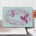 thumbnail image 1 of Hummingbird Cutting Board, Hummingbird Flies to the Flower Polkadots Flourishes Summer Garden Art, Decorative Tempered Glass Cutting and Serving Board, Large Size, Pink Fuchsia, by Ambesonne, 1 of 5