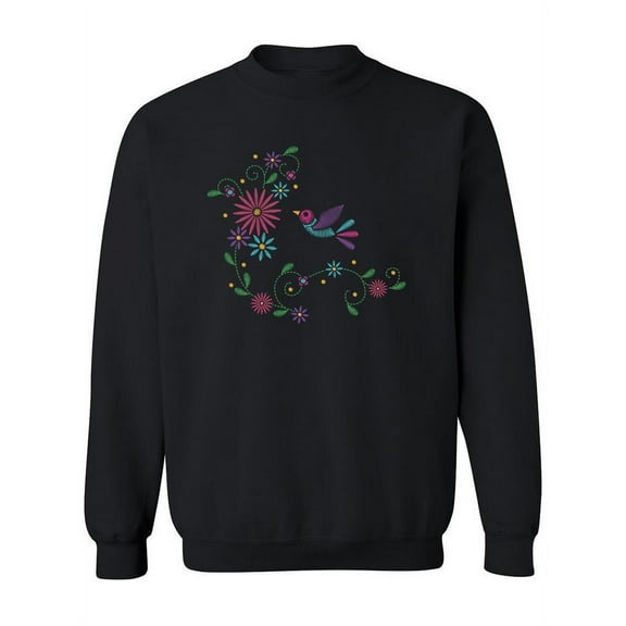 Hummingbird Embroidery Style Sweatshirt Women -SPIdeals Designs, Female 3X-Large
