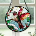 thumbnail image 1 of Hummingbird Family Christmas Suncatchers, Hummingbird Stained Glass Window Hangings, Hummingbird Christmas, Hummingbird Decor, Hummingbird Christmas Tree Decorations Unique Gifts For Women - 171HD176, 1 of 5