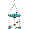 thumbnail image 1 of Hummingbird Feeder and Bird Bath for Outdoors 2-in-1 for Small Birds - Hummingbird Bath Fountain with 3 Red Feeder Pots - Hanging Solar Bird Bath Fountains NY1-FN04, 1 of 12