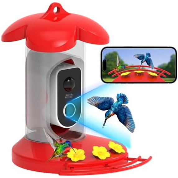 Hummingbird Instant Hummingbird Feeder with Camera for Outdoor - 2K QHD Video, Instant ...