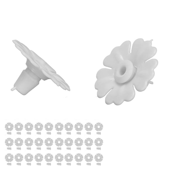 Hummingbird Feeder Flowers, 30 Set Feeding Port Replacement Compatible For Outdoor White