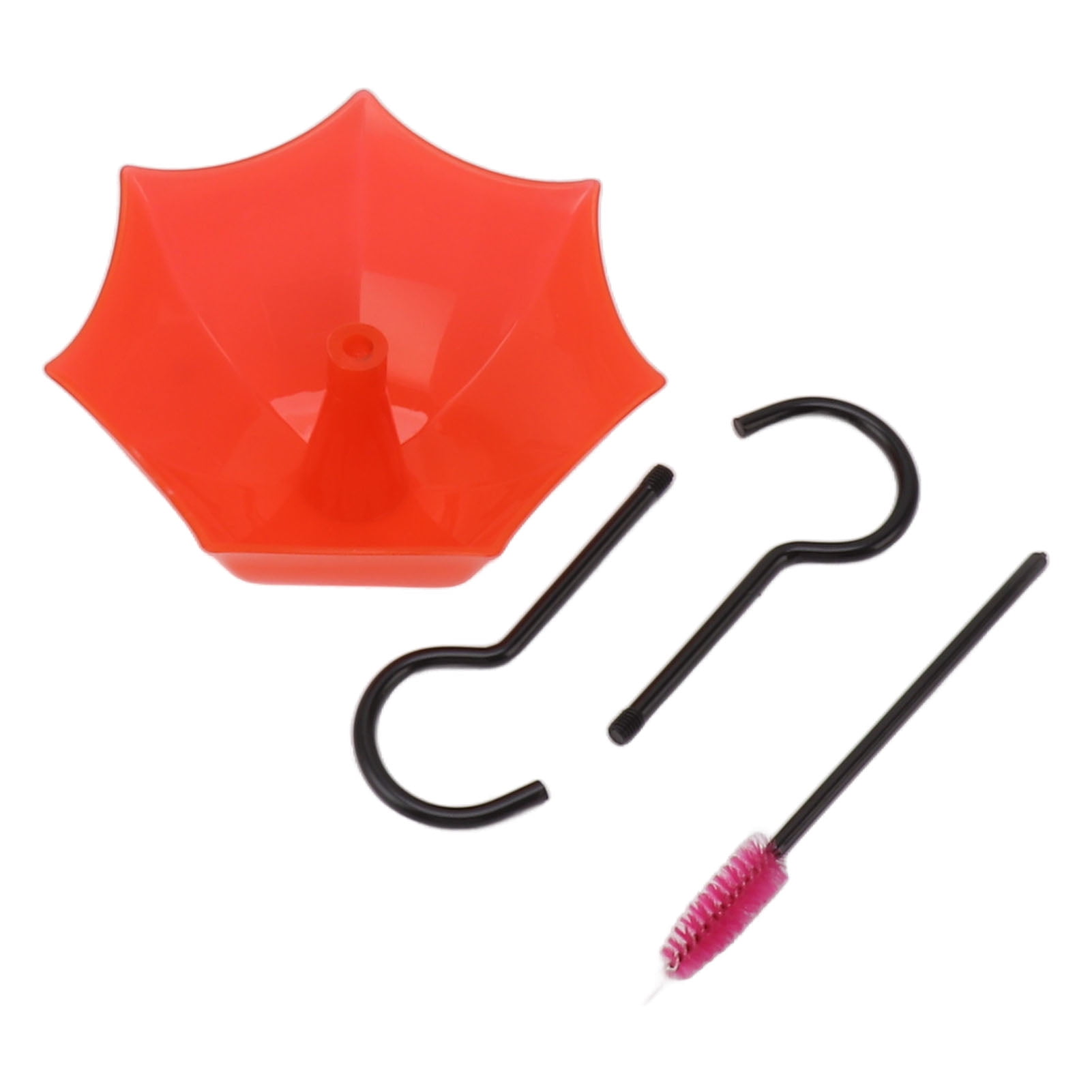 Hummingbird Feeder Guard, Red Umbrella Design Translucent Decorative Hummingbird Moat Accessory