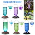 thumbnail image 1 of Hummingbird Feeder, Hummingbird Feeders For Outdoors, Glass Hanging Bird Feeder, Leak Proof Glass Nectar Feeder with Flower Feeding Ports for Garden Backyard Use(Purple#1), 1 of 6