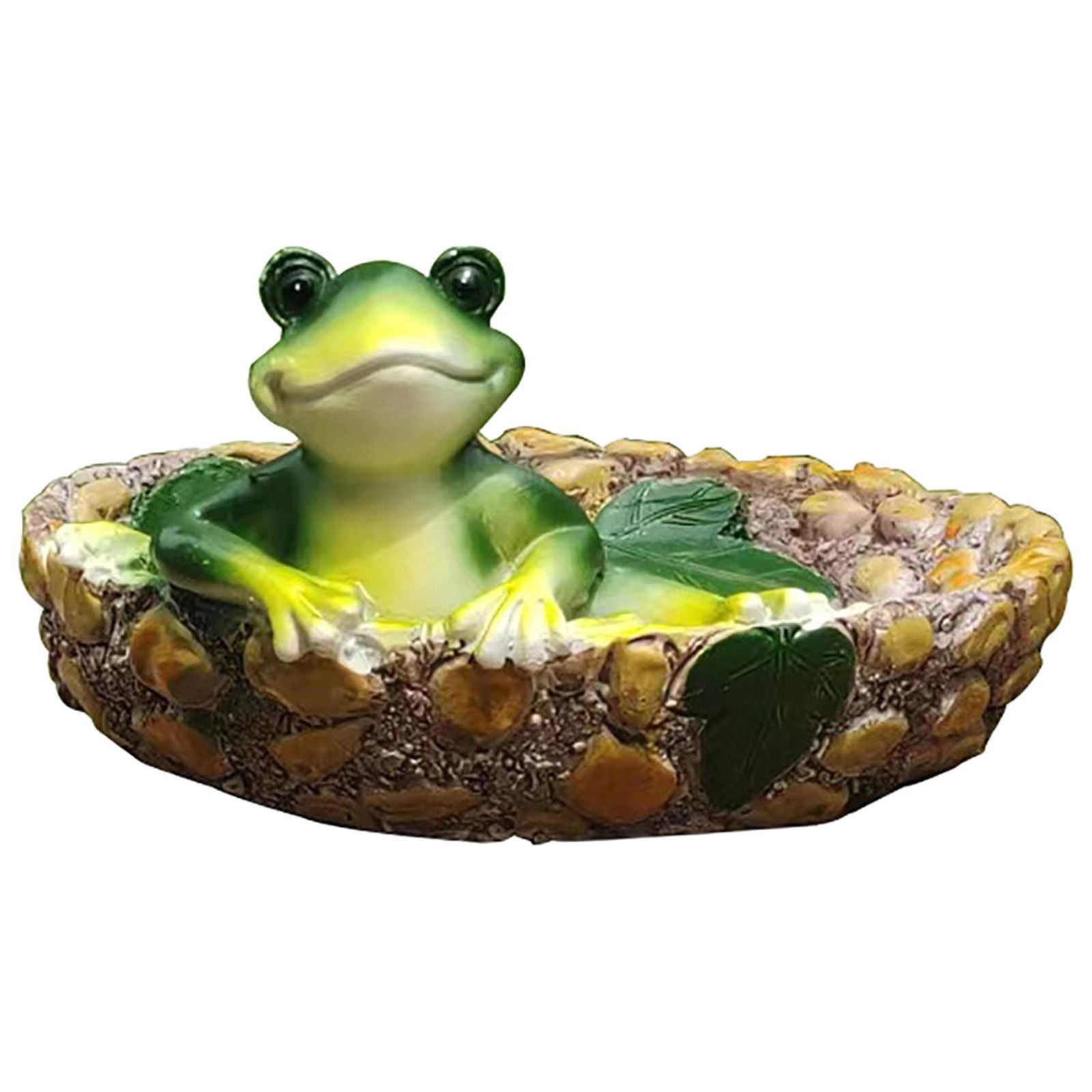 Hummingbird Feeder,Hummingbird Feeders for Outdoors,Outdoor Leaf Shaped Bird Bath & Feeder Bowl, Resin Hedgehog Decor Birdbath, Weather-Resistant Garden Yard Patio Outdoor Decor(MulticolorBeige)