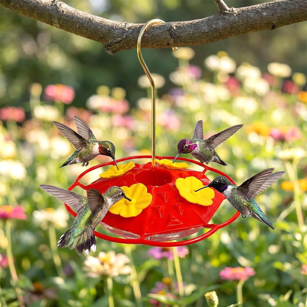 Hummingbird Feeder for Outdoors, 2026 New Multicolor Garden Bird Feeder, Leak-Proof Hanging Nectar Feeder for Backyard, Durable Hummingbird Feeder Bird Feeding Station for Bird Lovers (1Pcs)
