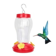 Hummingbird Feeder, Outdoors Hanging Plastic 16 oz Hummingbird Feeders Ant and Bee Proof with Flower Feeding Port, Easy to Fill & Clean Leak-Proof Hummingbird Feeder for Garden Yard