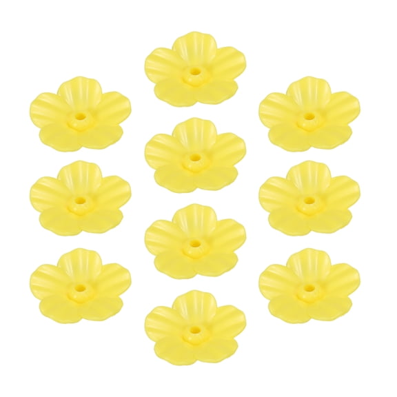 Hummingbird Feeder Replacement Flowers Bird Feeding Ports Feeders for Outdoors Yellow 10 Pack