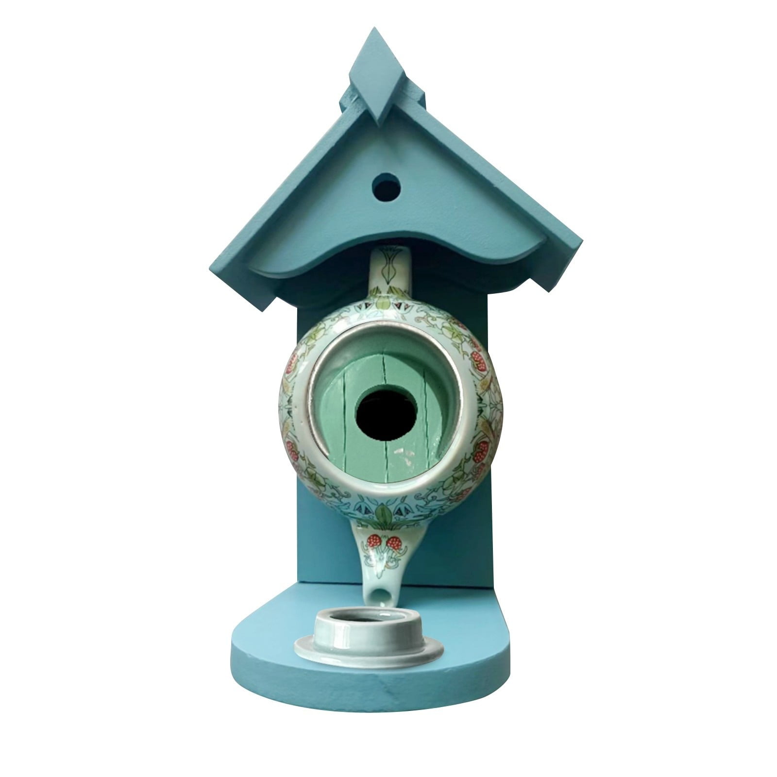 Hummingbird Feeder Stands for Outdoors Teal Teapot Bird Feeder Bird And