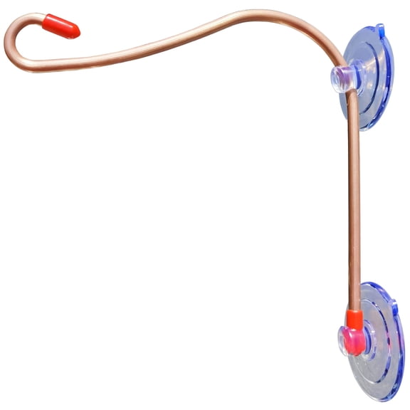 Hummingbird Feeder Window Hook Copper with Suction Cups, Clear, for Hanging Bird Feeders Plants Decorations Wind Chimes