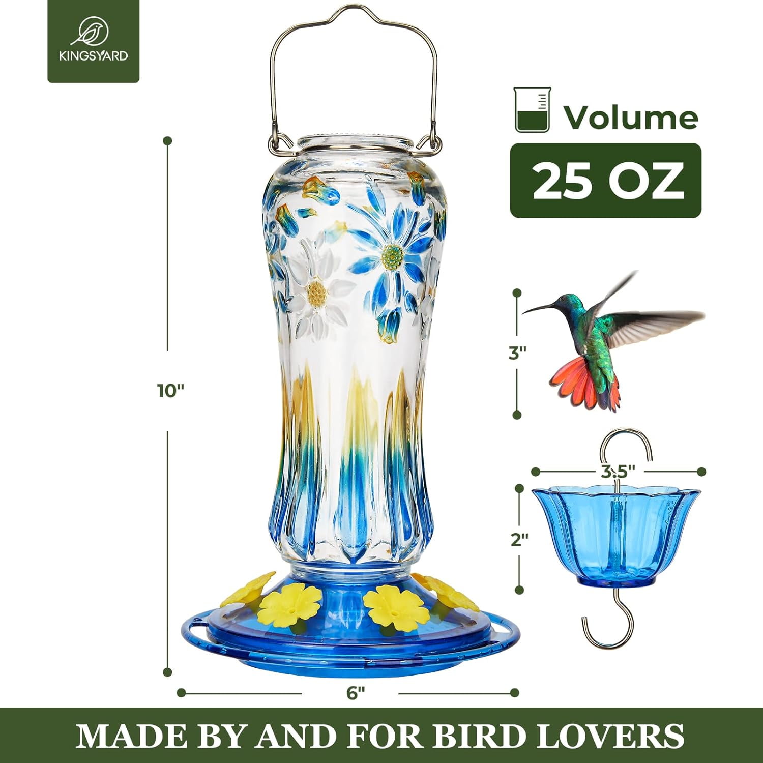 Hummingbird Feeder for Outdoors Hanging