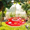 Hummingbird Feeders For Outdoors Hanging With 8 Feeding Ports For
