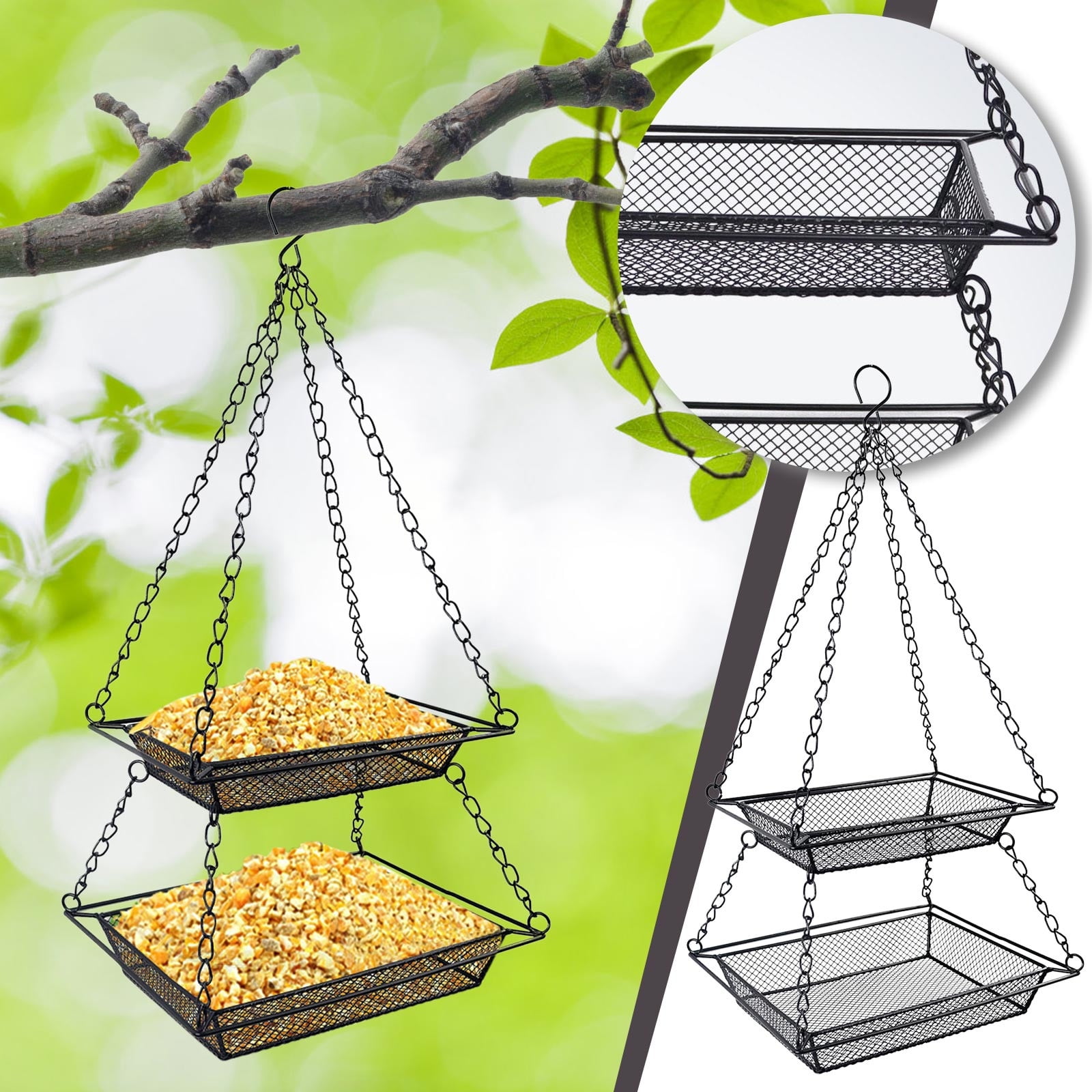 Hummingbird Feeders For Outdoors Outdoor Suspended Double Layer Bird