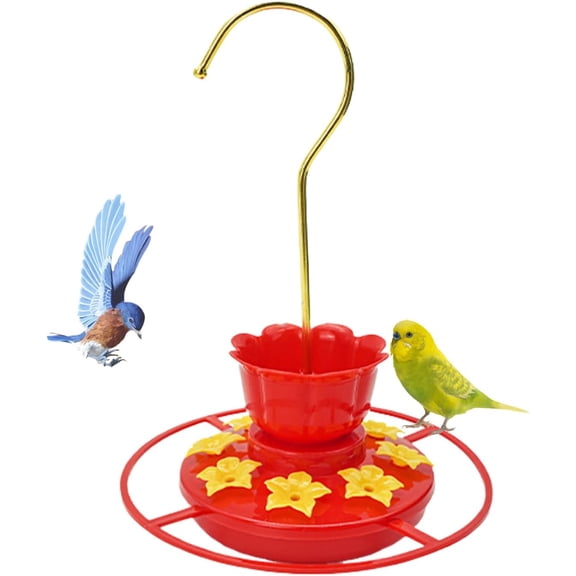 Hummingbird Feeders for Outdoors | Feeding Station - 8 Ports Ant Bee Proof Watching Supplies Flower Shape Outdoor Decor for Garden Lawn Yard Balcony Wildlife Attraction Patio