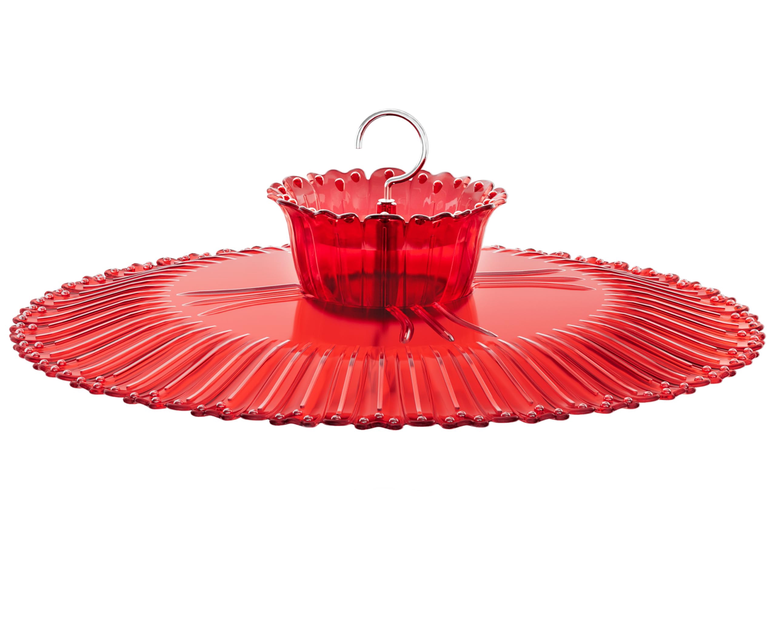 Hummingbird Feeders Sun Baffle Ant Proof Combo, Outdoor Hanging Rain Guard Red