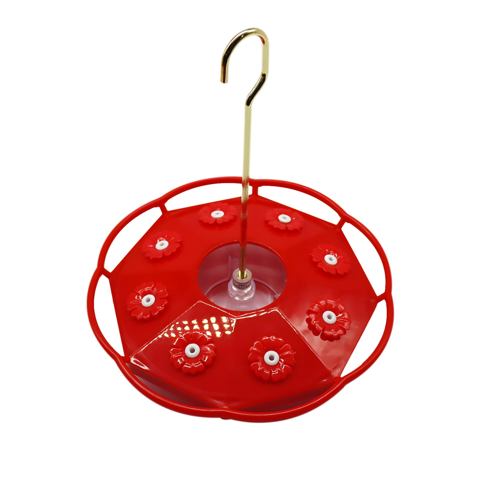 Hummingbird Feeders for Outdoors Automatic Hummingbird Feeder with Wind Chimes and Red Flowers, 20.5 in x 20.5 in x 24 cm