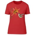 thumbnail image 1 of Hummingbird Feeding Beaut Flower T-Shirt Women -Image by Shutterstock, Female Large, 1 of 2