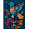 thumbnail image 1 of Hummingbird Floral Canvas Print Wall Art for Living Room Bedroom Dining Room Hallway Decor, 1 of 8