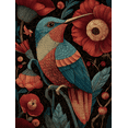 thumbnail image 1 of Hummingbird Floral Canvas Print Wall Art for Living Room Bedroom Dining Room Kitchen Decor, 1 of 8
