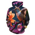 thumbnail image 1 of Hummingbird Floral Fantasy 3D Print Hoodie Men Women Autumn Thin Pullover Sweatshirt Vintage Streetwear Tops, 1 of 6