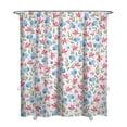 thumbnail image 1 of Hummingbird Floral Garden Shower Curtain – Watercolor Botanical Design, 72x84 Inches, 1 of 5