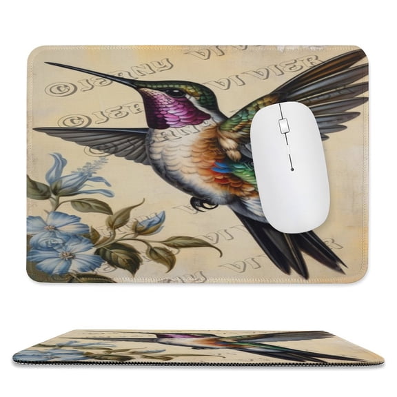 Hummingbird Gaming Mouse Pad Custom, Mouse Pads for Wireless Mouse Desk Accessories,Small Mouse Pads for Desk,Stitched Edge Mousepad with Non-Slip Rubber Base 8"x10"