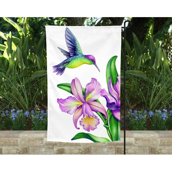 Hummingbird Garden Flag