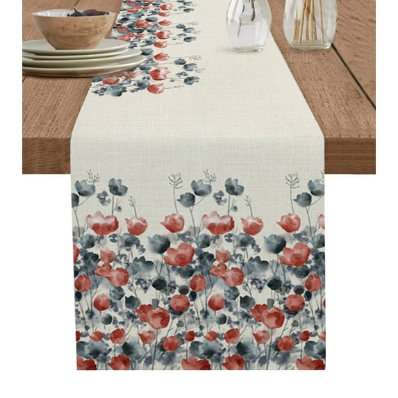 Hummingbird Hibiscus Table Runner Party Wedding Centerpieces for Tables Home Hotel r Kitchen Dining Tablecloth