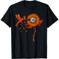 thumbnail image 1 of Hummingbird Holding Orange Ribbon Kidney Cancer Awareness T-Shirt, 1 of 4