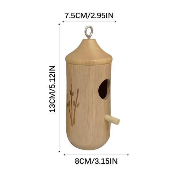 Hummingbird House, Wooden Outdoor Garden Hanging Bird Feeder