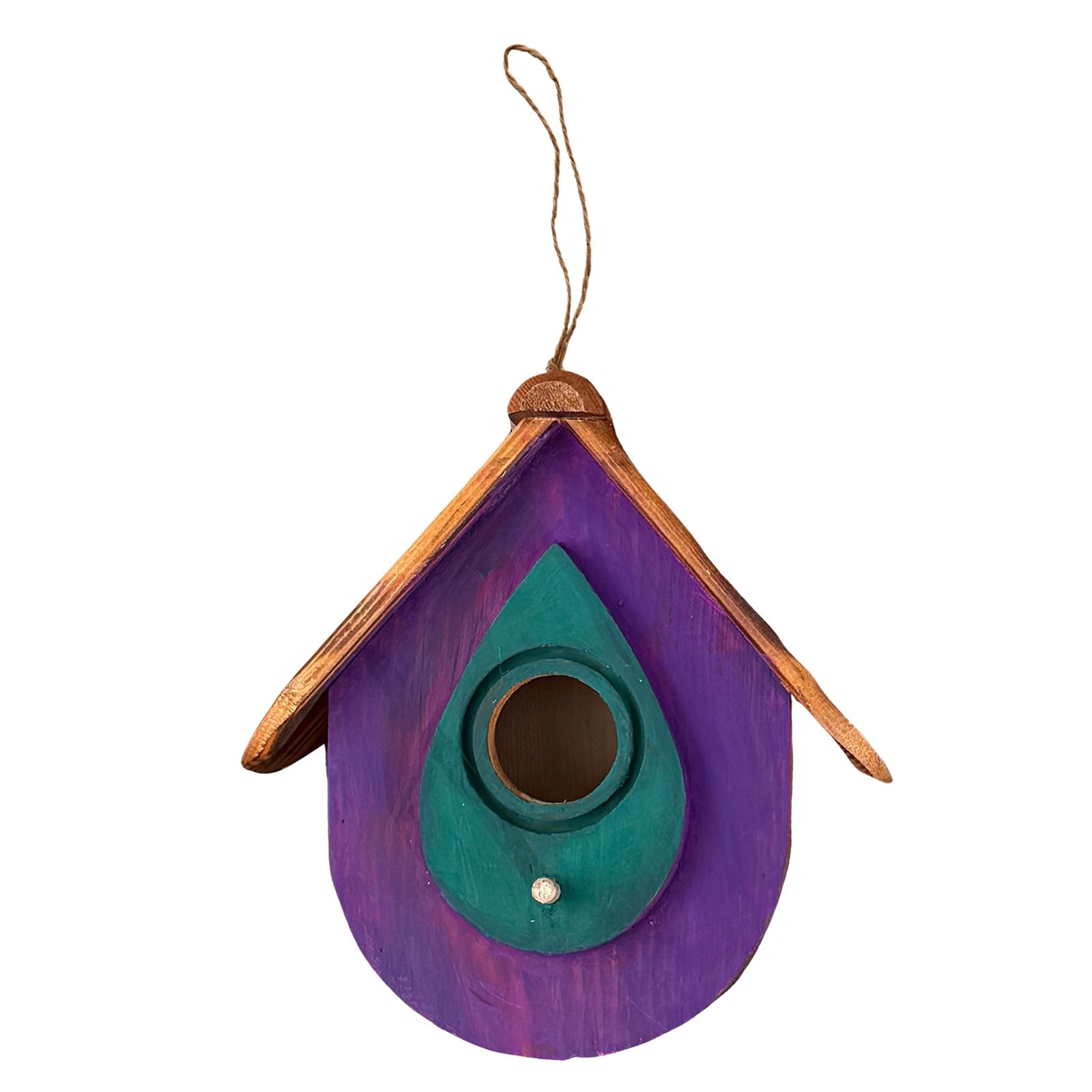 Wooden Bluebird House For Outside - Hanging Bird Feeder & Nesting Box For Garden Birds, Finch, Robin