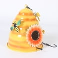 thumbnail image 1 of Hummingbird Houses For Outside,Bluebird Houses For Outside,Metal Beehive Bird House with Bees - 6.5IN Weatherproof Hanging Decorative for Outside Garden, Patio, Attracts Wild Birds(Orange), 1 of 8