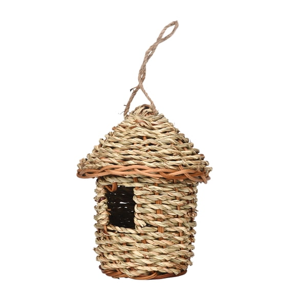 Hummingbird Houses for Outside, Handwoven Birds Straw Hut Hatching House, Bird Hut Breeding Cave for Garden, Balcony, Porch, Tree Trunk, Outdoor