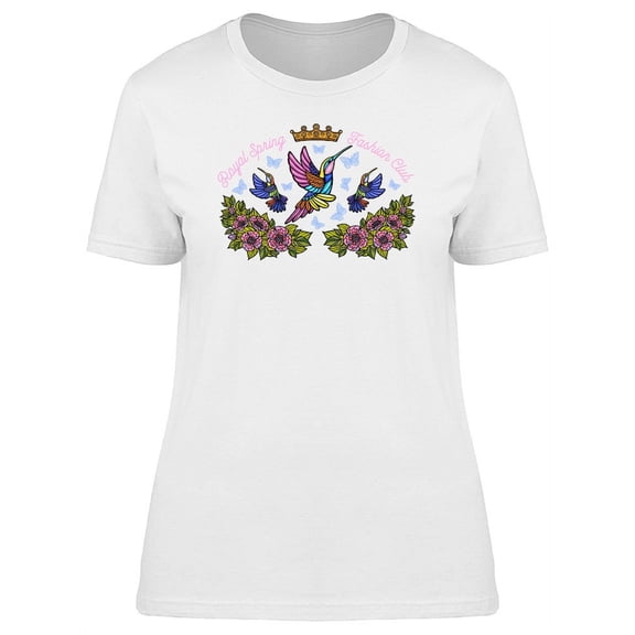 Hummingbird In Tropical Paradise T-Shirt Women -Image by Shutterstock, Female x-Large