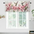 thumbnail image 1 of Hummingbird Kitchen Curtain Valances Pink Floral Flowers Spring Green Leaves Plant Botanical Window Treatment for Living Room Bedroom Bathroom 54 by 18 in, 1 Panel, 1 of 6