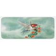 thumbnail image 1 of Hummingbird Kitchen Mat, Bird Is Flying Flowered Branch Floral Nature Illustration, Plush Decorative Kitchen Mat with Non Slip Backing, 47" X 19", Orange Green, by Ambesonne, 1 of 1
