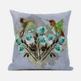 thumbnail image 1 of Hummingbird Love Indoor/Outdoor Pillow with Removable Cover in Green Brown Gray20x20, 1 of 5