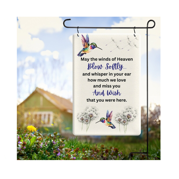 Hummingbird Memorial Flag In Memory Decoration 28x40 POLE NOT INCLUDED House Flag