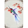 thumbnail image 1 of Hummingbird Metal Sign for Bathroom, Rustic Hummingbird Pictures Wall Decor, Farmhouse Country Bird Painting Prints, Hummingbird Decor For Home Bedroom Living Room Kitchen 12x16 Inches, 1 of 6