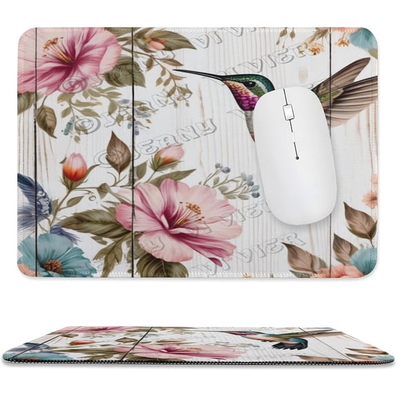 Hummingbird Mouse Pad, Rectangle Non-Slip Rubber Mousepad, Stitched Edge,Funny Office Presents,Standard Size, 8"x10"