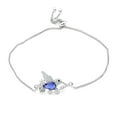 thumbnail image 1 of Hummingbird Necklace or Bracelet Sterling Silver Blue Cz Women Ginger Lyne Collection, 1 of 5