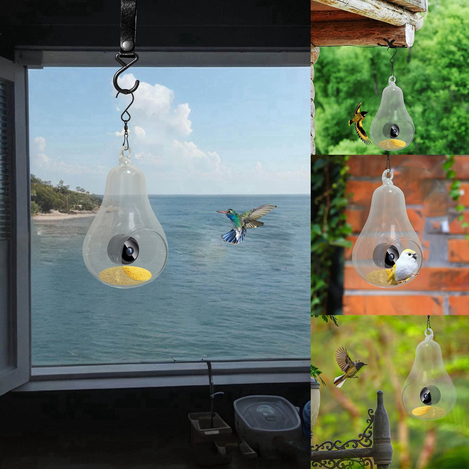 Hummingbird Nectar Bird Baths Squirrel Baffles for Bird Feeders Bird Feeder With Camera 1080P