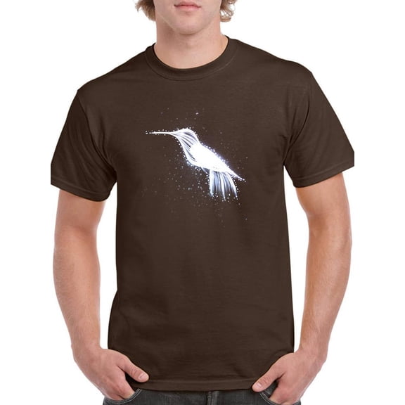Hummingbird Neon Art T-Shirt Men -Image by Shutterstock, Male Large