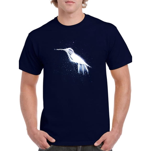 Hummingbird Neon Art T-Shirt Men -Image by Shutterstock, Male Small