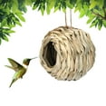 thumbnail image 1 of Hummingbird Nests House, Handcrafted Grass Woven Bird Cage, Outdoor Garden Decoration for Outside Hanging Hummingbird for Nesting Window Garden Outdoor Home, Breathable and Durable, 1.8 Inch Opening, 1 of 4