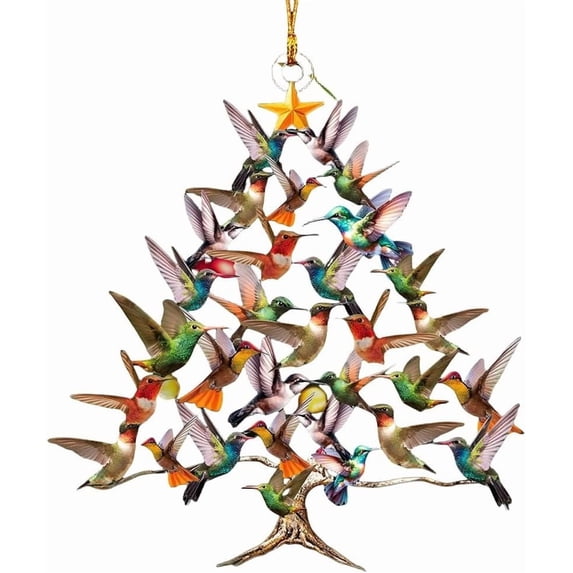 Hummingbird Ornament - Acrylic, Double-Sided, Sublimation-Printed for Christmas & Home Decor Gift