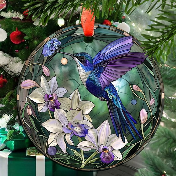 Hummingbird Ornament Window Hanging,Hummingbird Sun Catchers Indoor Window Decor,Suncatchers for Windows Hanging, suncatcher Gifts for Women, Christmas, Stained 2025, Seasonal