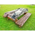 thumbnail image 1 of Hummingbird Outdoor Tablecloth, Floral Art in Vintage Style with Hummingbird Hibiscus Flowers and Feathers, Decorative Washable Fabric Picnic Table Cloth, 58 X 84 Inches,Teal Brown, by Ambesonne, 1 of 2