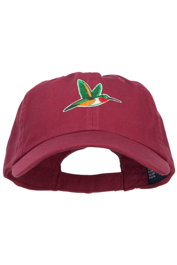 Hummingbird Patched Low Profile Cotton Cap - Wine OSFM