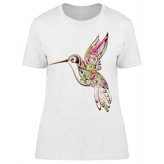 Hummingbird Pattern T-Shirt Women -Image by Shutterstock, Female x-Large